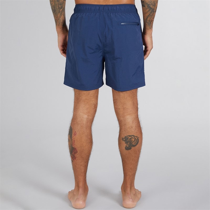 DKNY Mens Kos Solid Colour Swim Shorts Navy/Print - Image 2