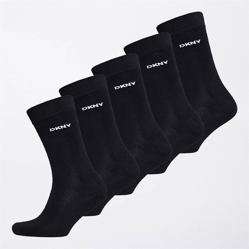 DKNY Mens Wall Five Pack Bamboo Socks Black - Image 1