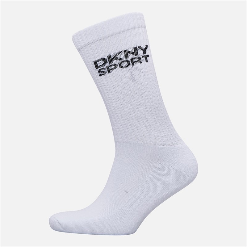DKNY Mens Radde Ten Pack Crew Socks White - Image 2