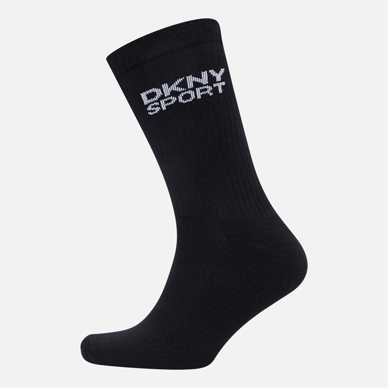 DKNY Mens Radde Ten Pack Crew Socks Black - Image 2