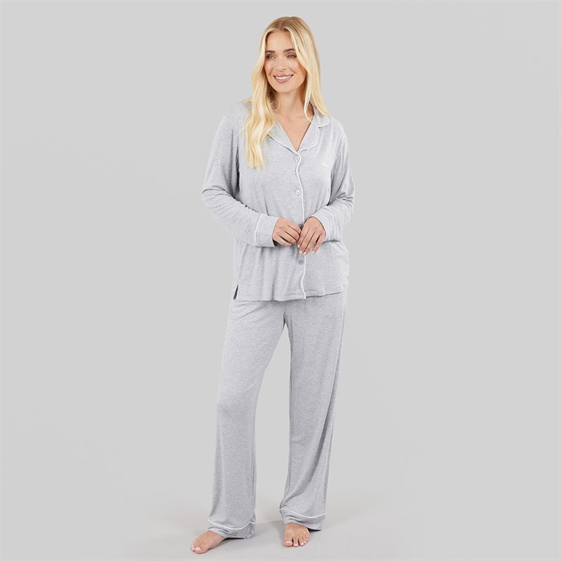 DKNY Womens Jersey Core Pyjama Set Grey - Image 3