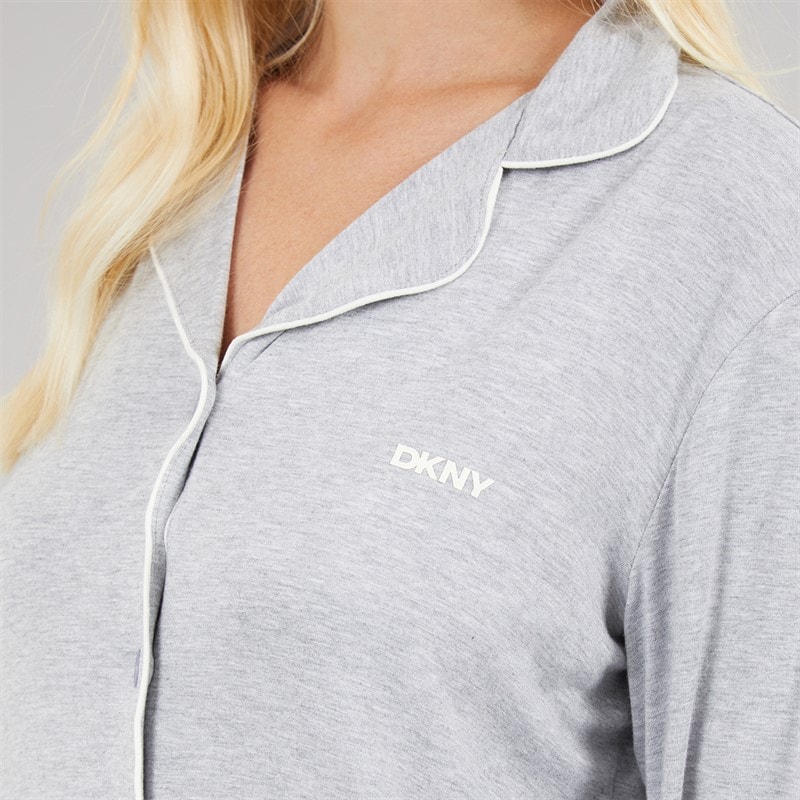 DKNY Womens Jersey Core Pyjama Set Grey - Image 5