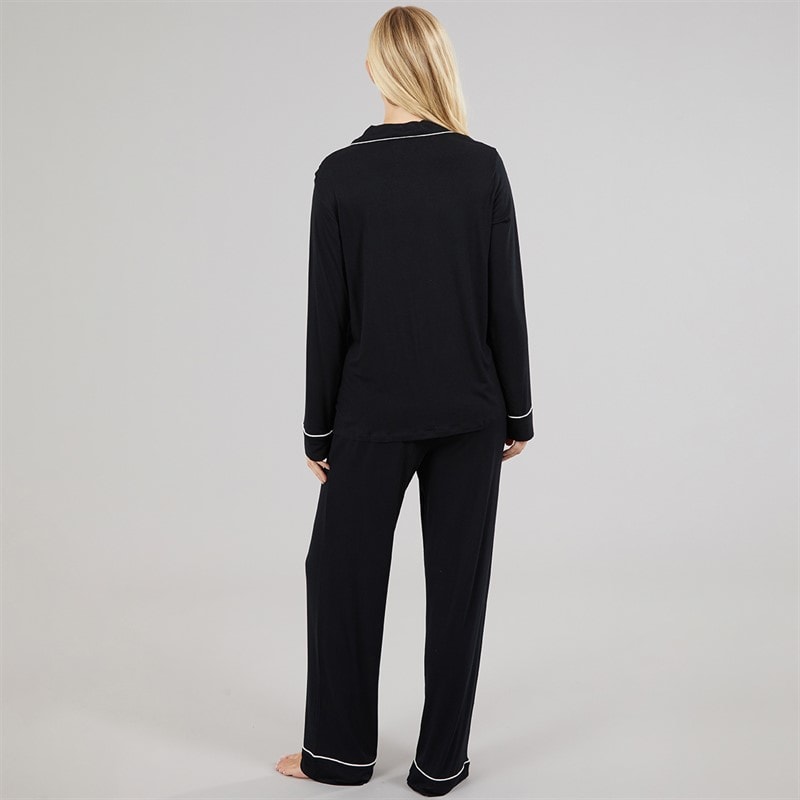 DKNY Womens Jersey Core Pyjama Set Black - Image 2
