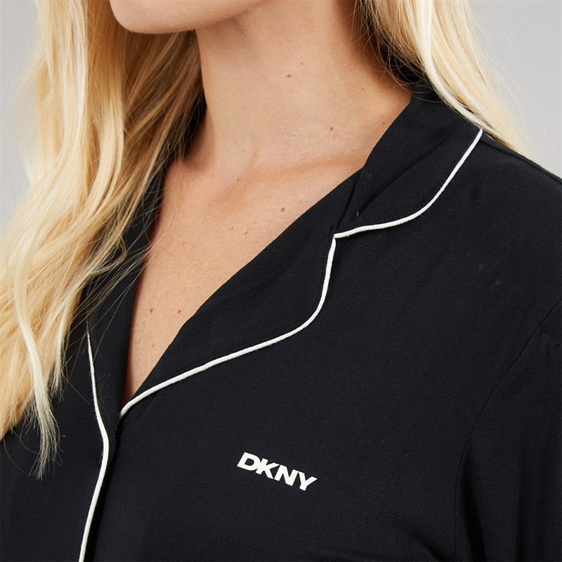 DKNY Womens Jersey Core Pyjama Set Black - Image 5