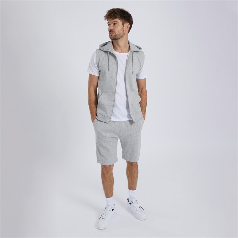 Kangaroo Poo Mens Fleece Shorts Grey Marl - Image 4