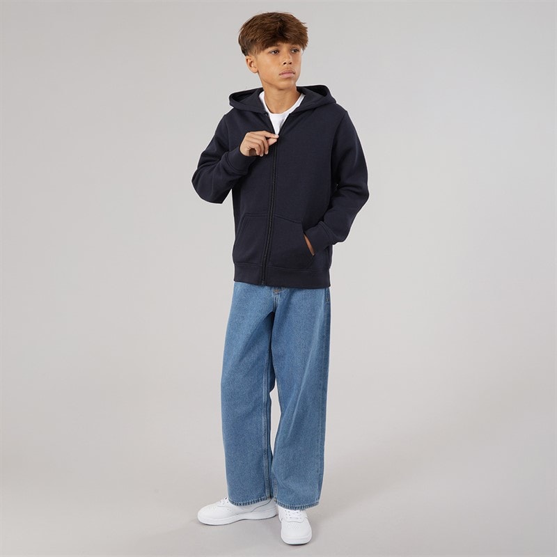 Kangaroo Poo Boys Zip-Through Hoodie Navy - Image 3