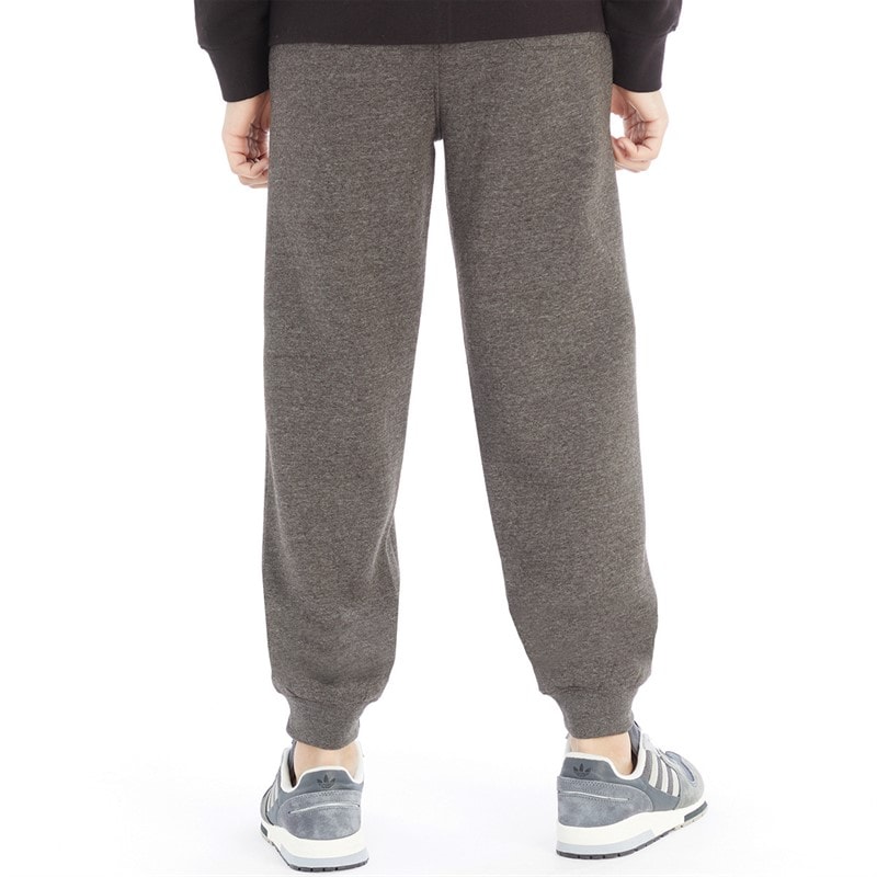 Kangaroo Poo Boys Slim Fit Cuffed Fleece Jog Pants Charcoal Marl - Image 2