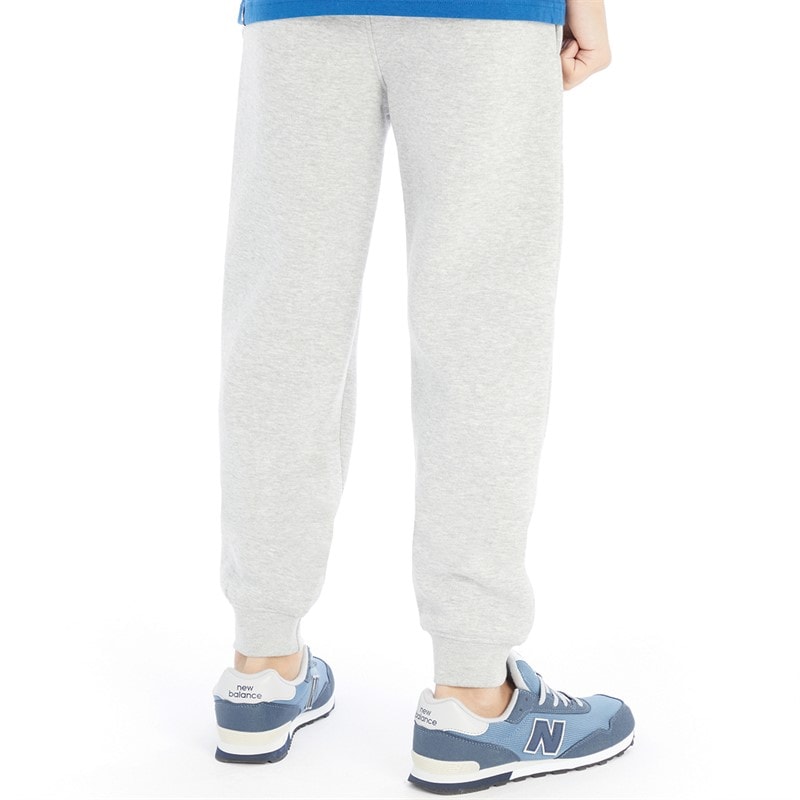 Kangaroo Poo Boys Slim Fit Cuffed Fleece Jog Pants Grey Marl - Image 2