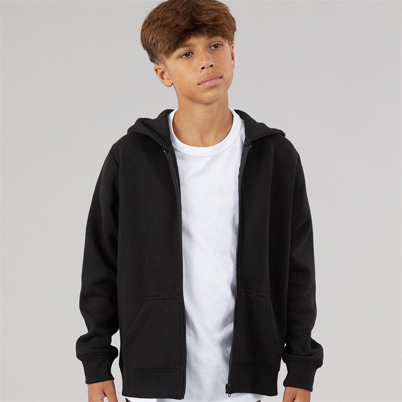 Kangaroo Poo Boys Zip-Through Hoodie Black