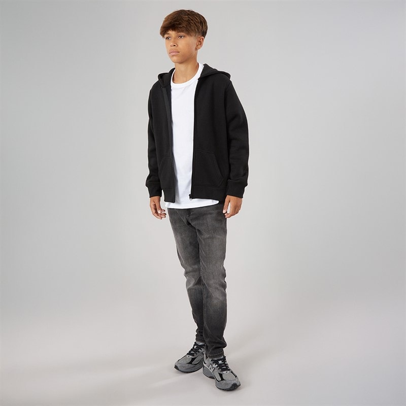 Kangaroo Poo Boys Zip-Through Hoodie Black - Image 3