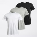 Kangaroo Poo Mens Three Pack T-Shirts Black/White/Grey Marl