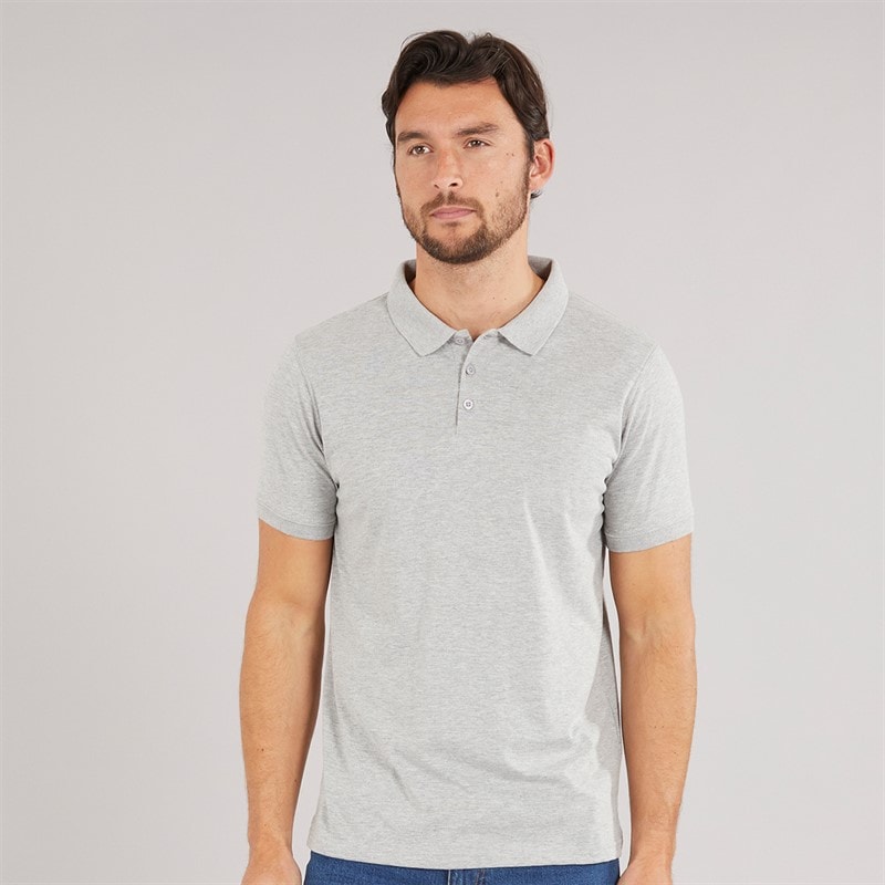 Kangaroo Poo Mens Three Pack Jersey Polo Shirts Black/Indigo/Grey Marl - Image 2