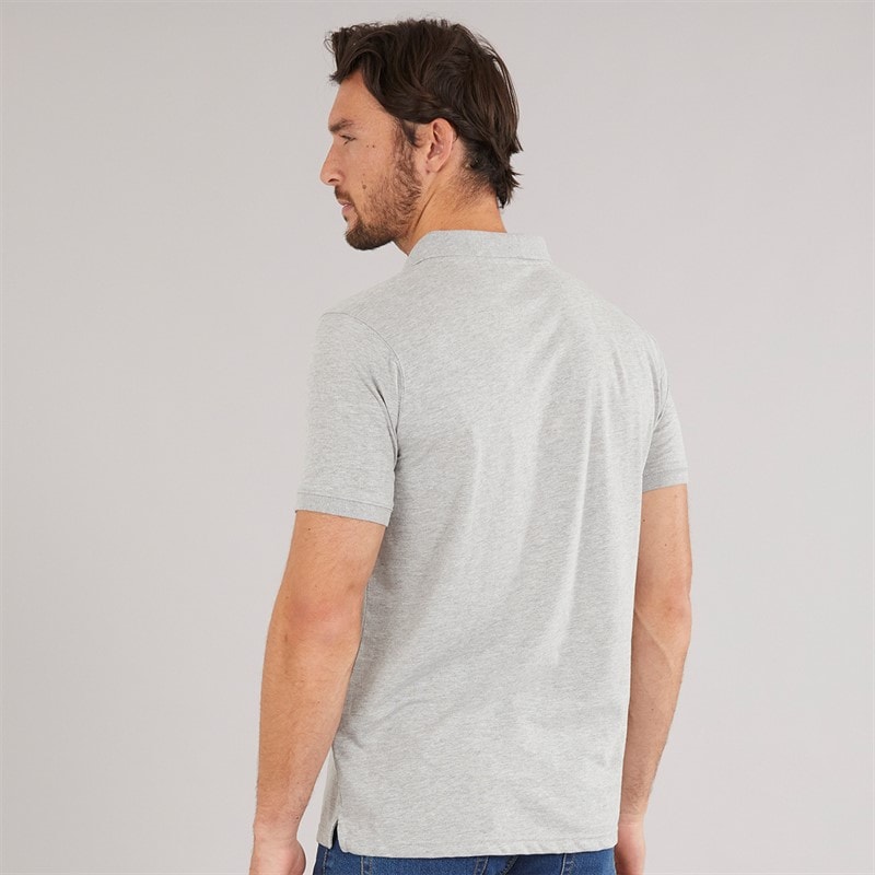 Kangaroo Poo Mens Three Pack Jersey Polo Shirts Black/Indigo/Grey Marl - Image 3