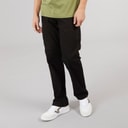 Kangaroo Poo Mens Stretch Straight Fit Jeans Black