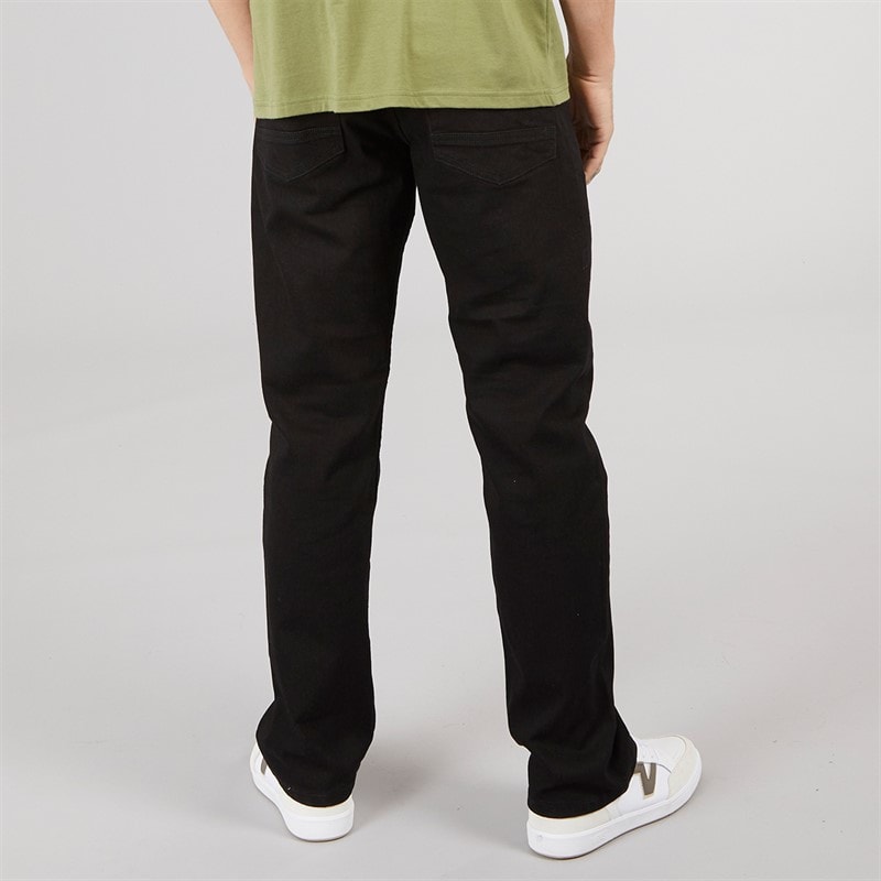 Kangaroo Poo Mens Stretch Straight Fit Jeans Black - Image 2