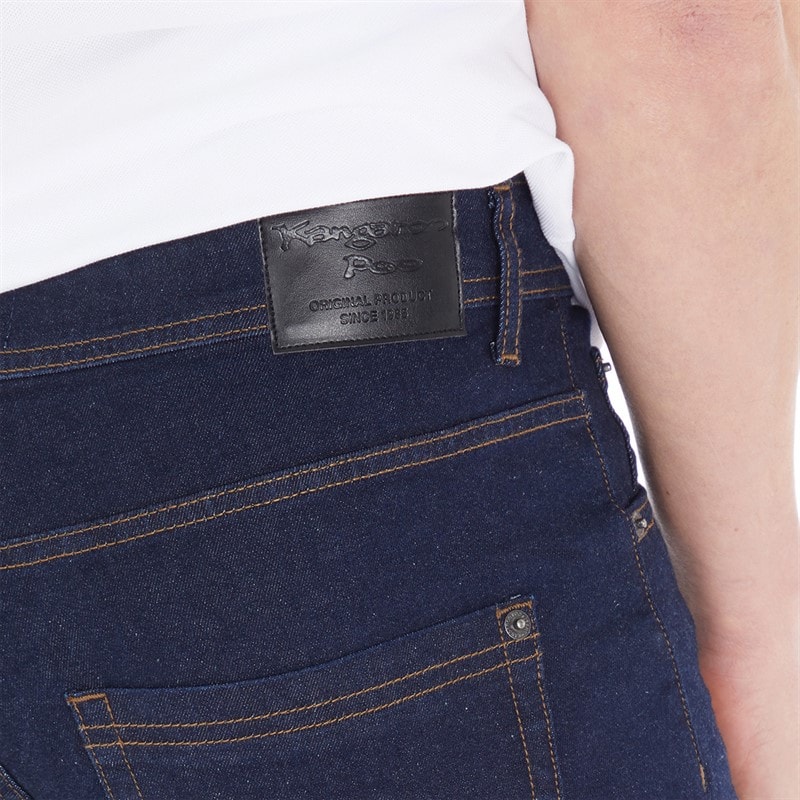 Kangaroo Poo Mens Stretch Straight Fit Jeans Rinse Wash - Image 3