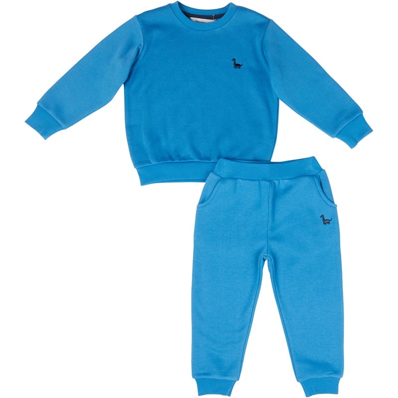 Kangaroo Poo Infant Boys Sweatshirt And Joggers Set Cendre Blue - Image 1