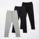 Kangaroo Poo Mens Three Pack Open Hem Joggers Black/Navy/Grey Marl