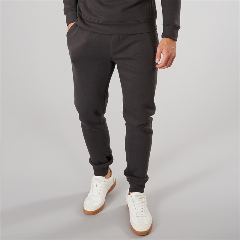 Kangaroo Poo Mens Regular Fit Cuffed Fleece Joggers Magnet
