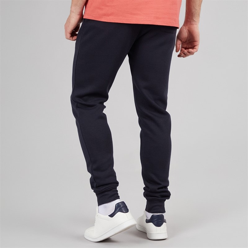 Kangaroo Poo Mens Regular Fit Cuffed Fleece Joggers Navy - Image 2