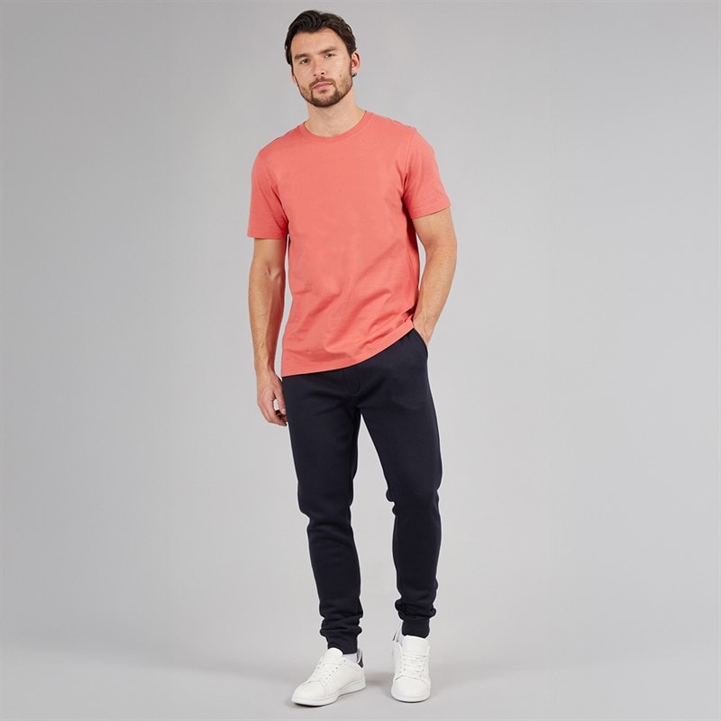 Kangaroo Poo Mens Regular Fit Cuffed Fleece Joggers Navy - Image 3