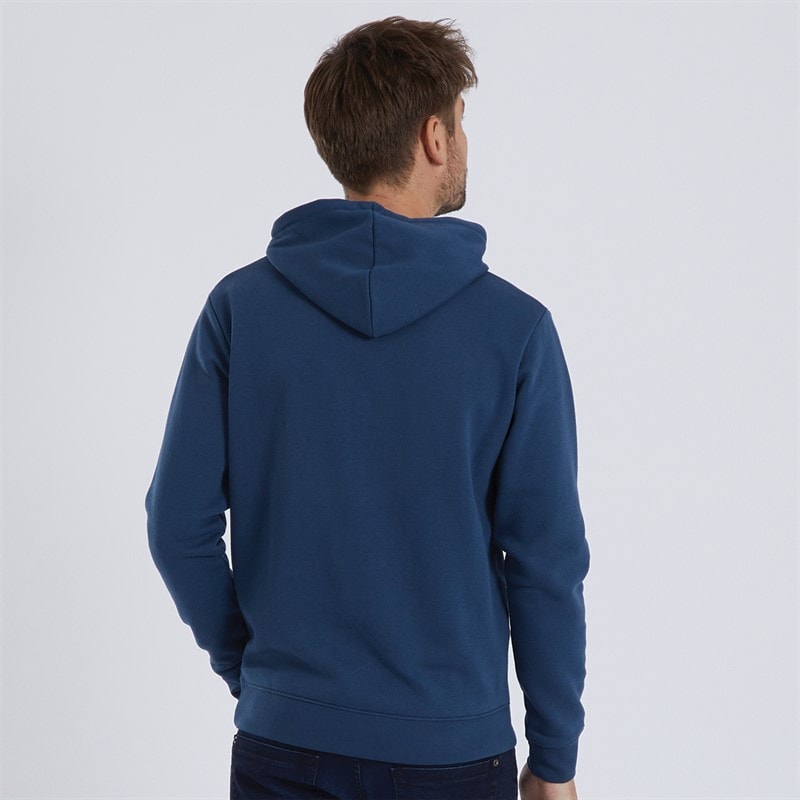 Kangaroo Poo Mens Fleece Hoodie Dark Denim - Image 2