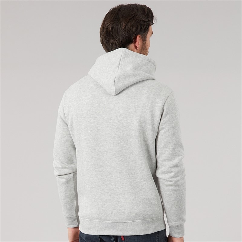 Kangaroo Poo Mens Fleece Hoodie Grey Marl - Image 2