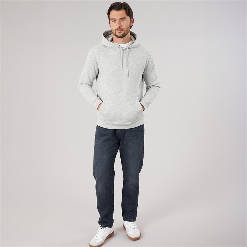 Kangaroo Poo Mens Fleece Hoodie Grey Marl - Image 3