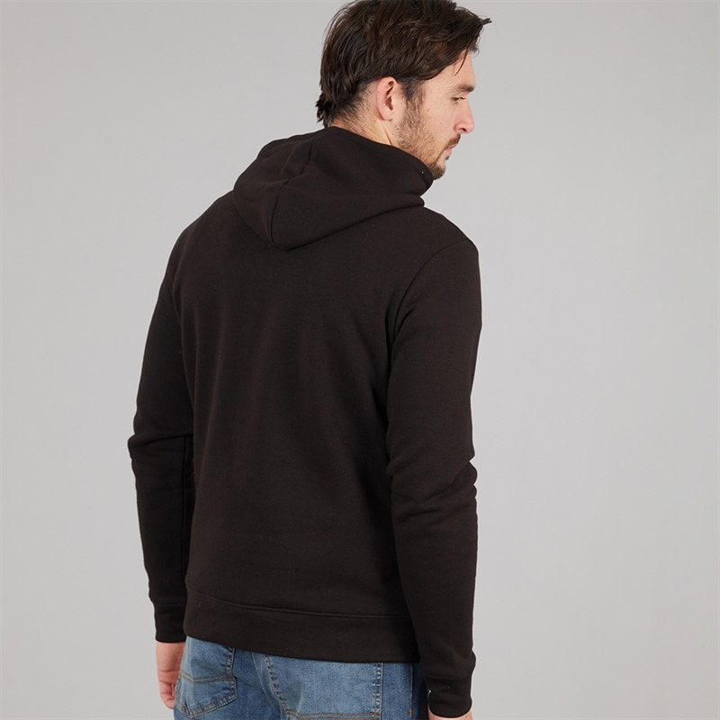 Kangaroo Poo Mens Fleece Hoodie Black - Image 2