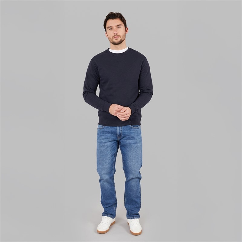Kangaroo Poo Mens Fleece Sweatshirt Navy - Image 3