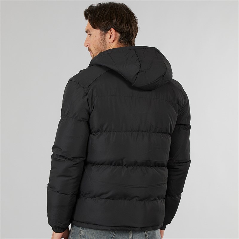 Kangaroo Poo Mens Hooded Padded Jacket Black - Image 2