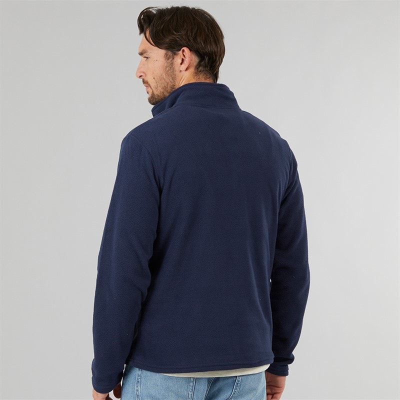 Kangaroo Poo Mens 1/4 Zip Microfleece Top Navy - Image 2