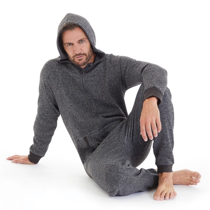 Kangaroo Poo Mens Onesie Charcoal Mix - Image 3