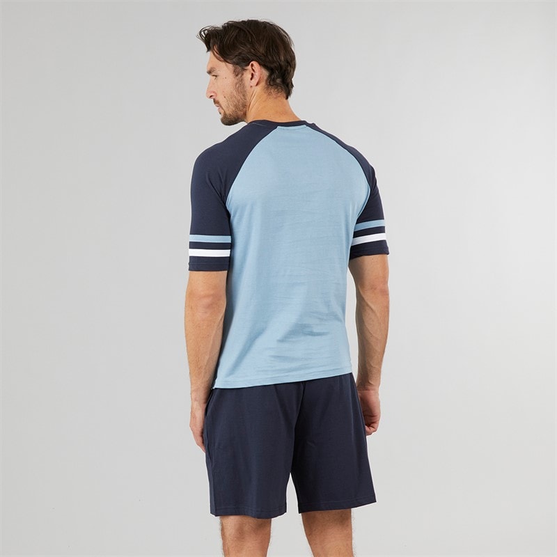 Kangaroo Poo Mens Shortie Pyjama Set Blue/Navy - Image 2