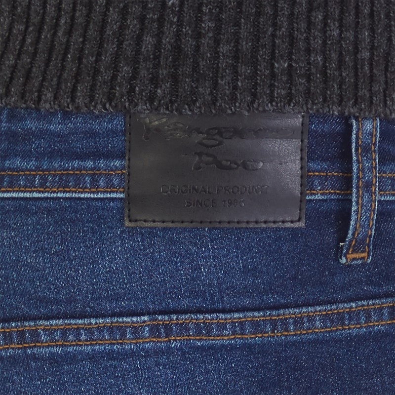 Kangaroo Poo Mens Bootcut Denim Jeans Dark Wash - Image 3