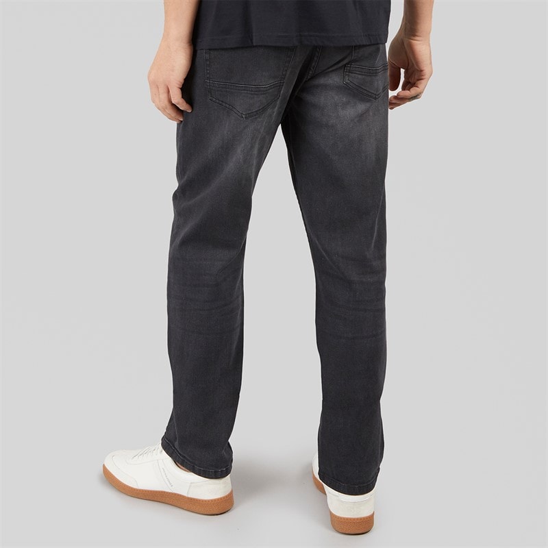 Kangaroo Poo Mens Straight Fit Denim Jeans Grey - Image 2