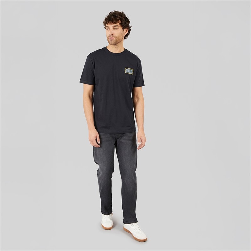 Kangaroo Poo Mens Straight Fit Denim Jeans Grey - Image 4