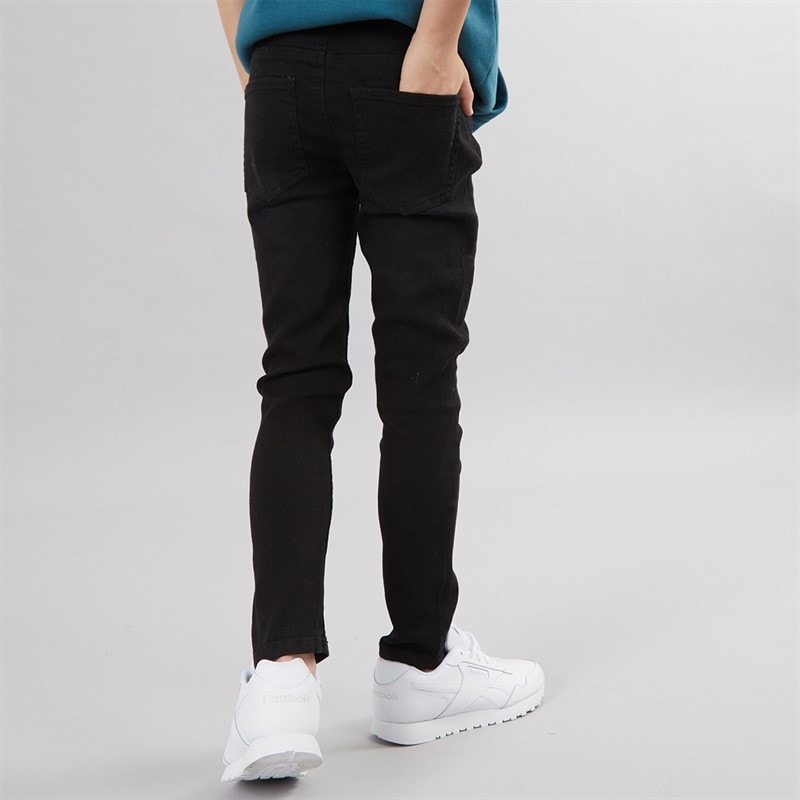 Kangaroo Poo Boys Skinny Fit Jeans Black - Image 2