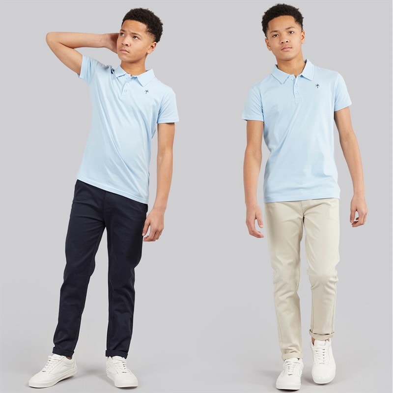 Kangaroo Poo Boys Two Pack Chino Trousers Navy/Stone - Image 4