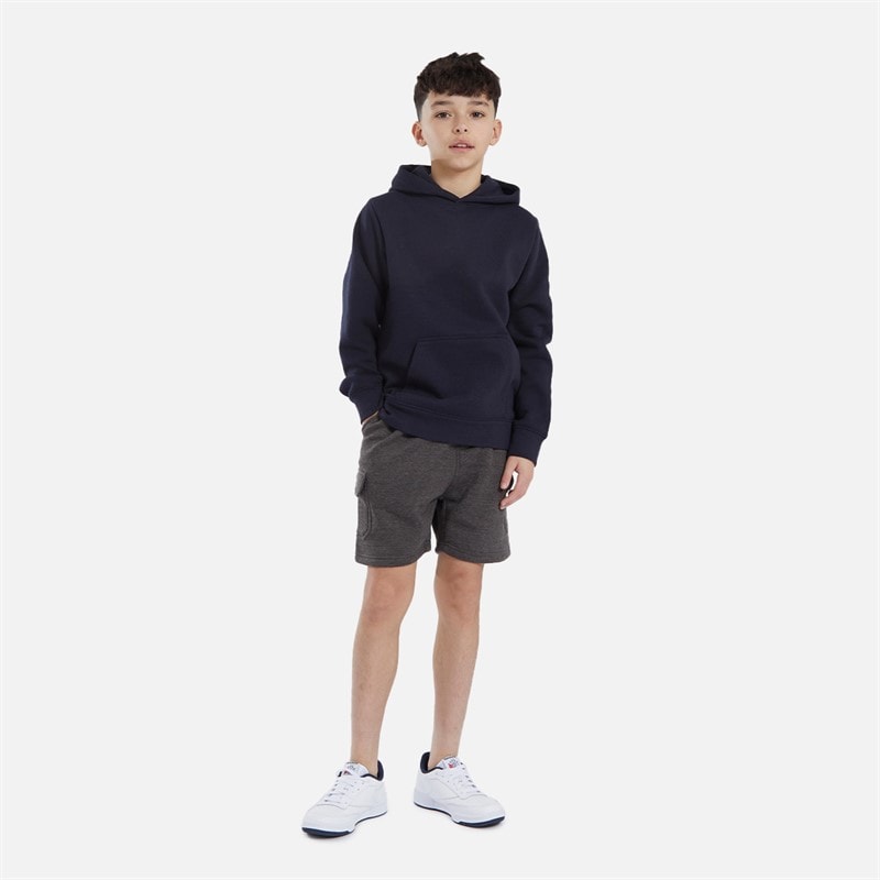 Kangaroo Poo Boys Fleece Three Pack Cargo Shorts Black/Charcoal Marl/Grey Marl - Image 3