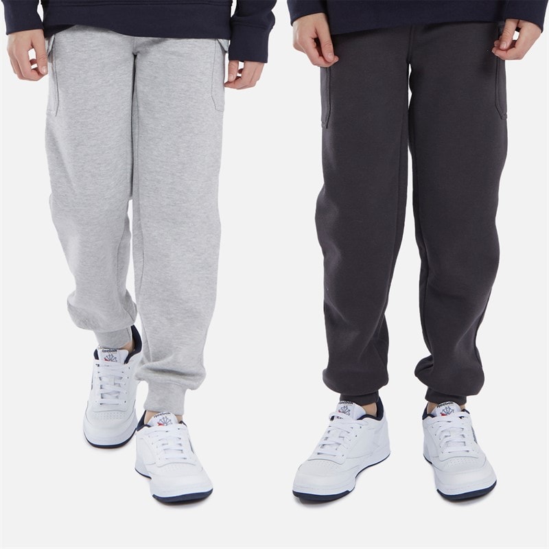 Kangaroo Poo Boys Two Pack Cargo Joggers Magnet/Grey Marl - Image 1