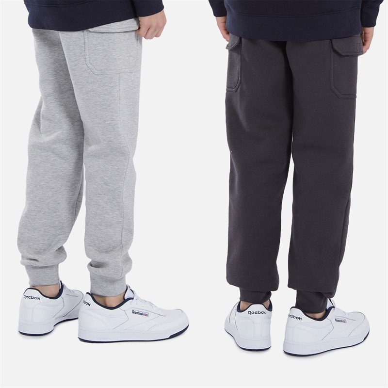 Kangaroo Poo Boys Two Pack Cargo Joggers Magnet/Grey Marl - Image 2