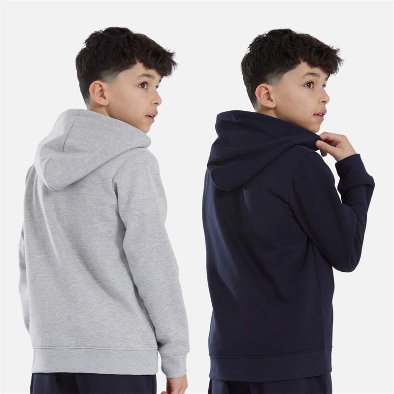 Kangaroo Poo Boys Two Pack Zip Through Hoodies Navy/Grey Marl - Image 2