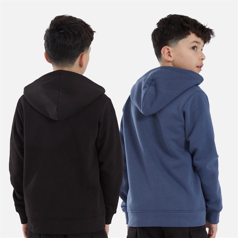 Kangaroo Poo Boys Two Pack Zip Through Hoodies Black/Vintage Indigo - Image 2