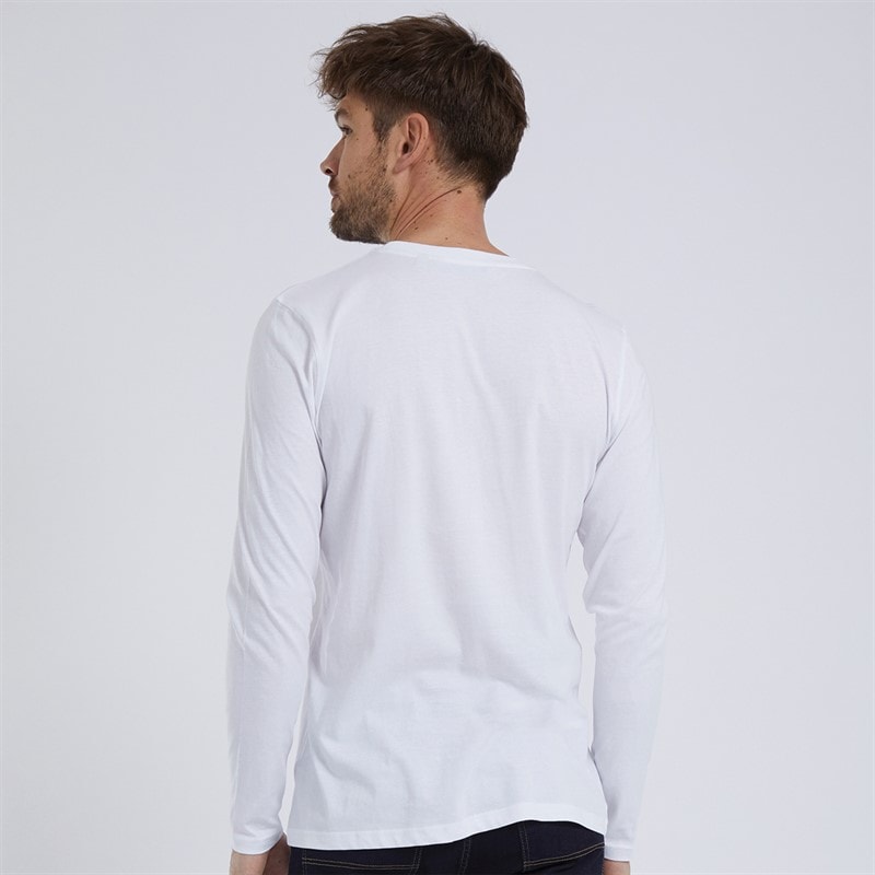 Kangaroo Poo Mens Three Pack Long Sleeve T-Shirts Black/White/Charcoal - Image 3