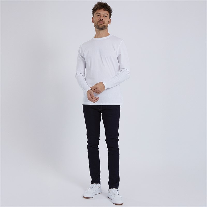 Kangaroo Poo Mens Three Pack Long Sleeve T-Shirts Black/White/Charcoal - Image 4