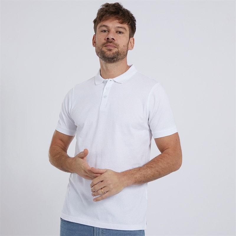 Kangaroo Poo Mens Three Pack Jersey Polo Shirts White/Navy/Corn Flower Blue - Image 2