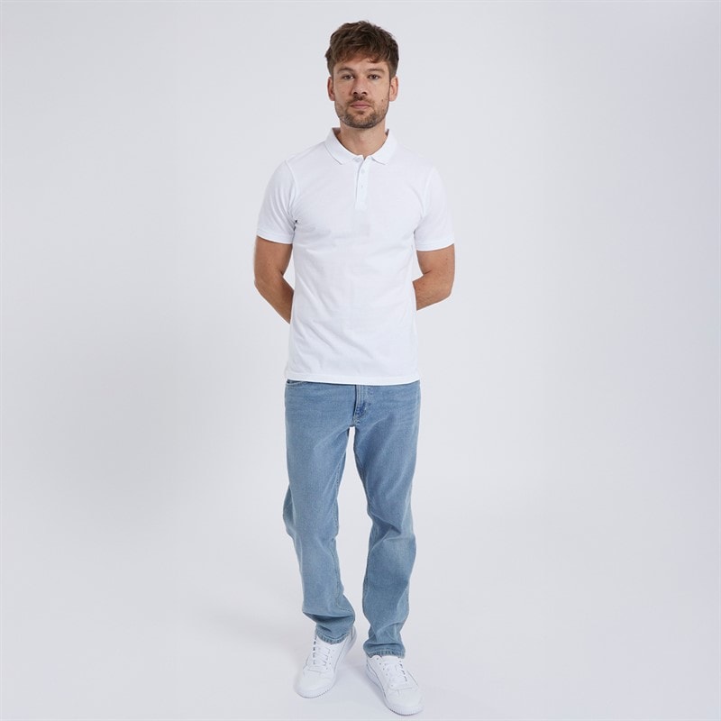 Kangaroo Poo Mens Three Pack Jersey Polo Shirts White/Navy/Corn Flower Blue - Image 4