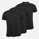 Kangaroo Poo Mens Three Pack Jersey Polo Shirts Black