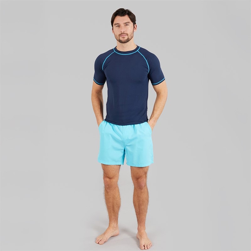 Kangaroo Poo Mens Rash Vest Navy/Aqua Contrast - Image 3